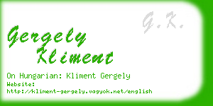 gergely kliment business card